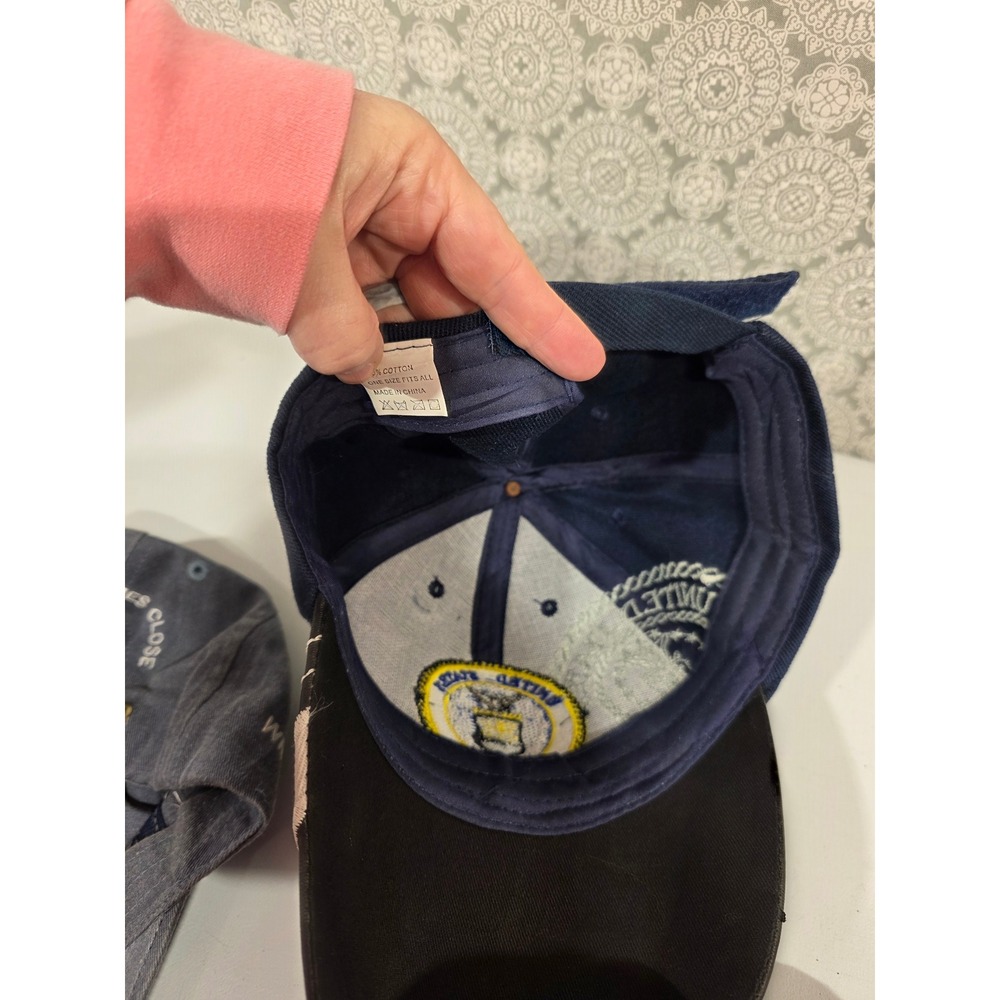 US Air Force Military Embroidered Baseball Cap‎ Hat Lot of 3 Navy - Picture 8 of 13